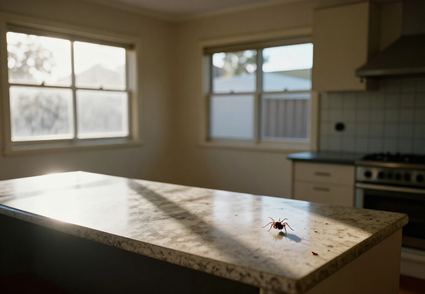 Spider webs and nests in a Mona Vale roof void before treatment